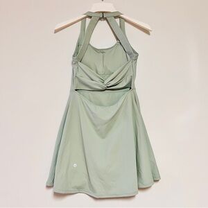 HALARA Backless Twisted Active Dress Light Bean Green NWT Womens Size Small